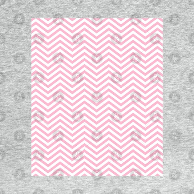 Simple Pink and White Chevron Pattern by squeakyricardo